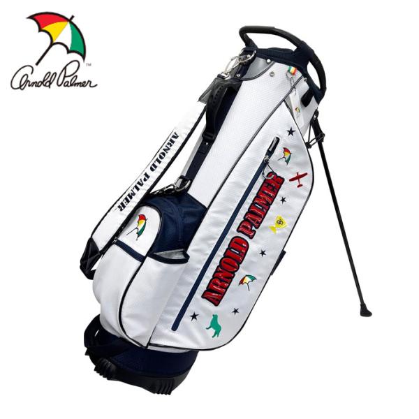 【新品】アーノルドパーマー APCB-27S キャディバッグ 9.0型 ホワイト Arnold Palmer アーノルドパーマー APCB-27S キャディバッグ