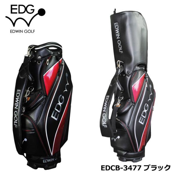 EDWIN GOLF 9.5型キャディバッグ EDCB-3477 キャディバッグ (ブラック