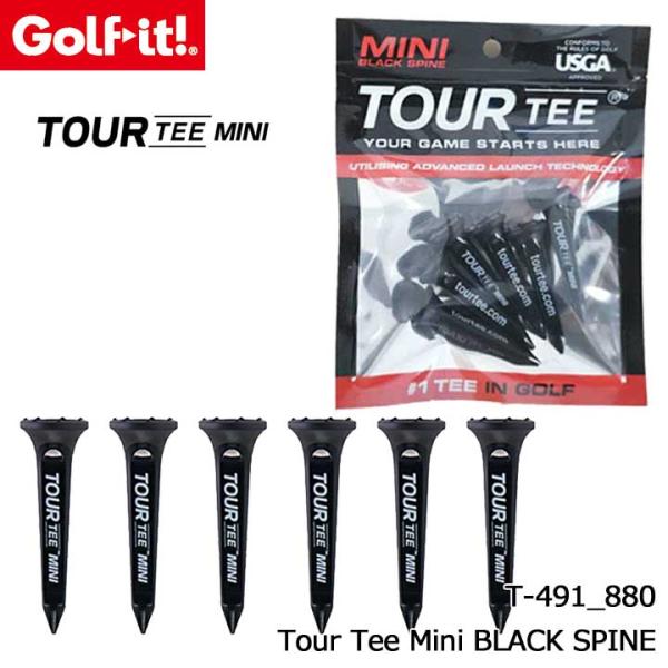 メール便可能 ライト ゴルフ イット！ T-491 ツアー ティー ミニ ブラック スパイン　LITE Golf it！ Tour Tee Mini BLACK SPINEl　20p