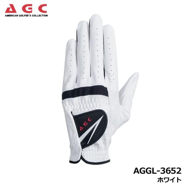 【メール便可能】アメリカンゴルファーズコレクション AGGL-3652 ゴルフグローブ (左手用) ホワイト  GLOVE 手袋 ゴルフ AGC エージーシー LEZAX