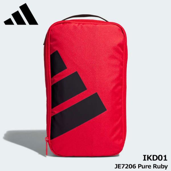 【2025モデル】アディダス IKD01 ボールドロゴ シューズバッグ JE7206 Pure Ruby シューズケース ゴルフ adidas GOLF 10p