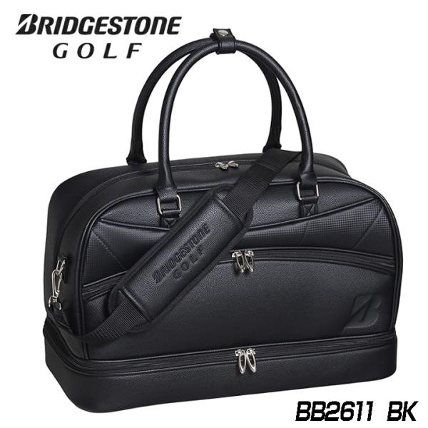 【2026モデル】ブリヂストンゴルフ  BB2611  2層式 ボストンバッグ ブラック（BK）シューズポケット付き BOSTON BAG BRIGESTONE GOLF 15p