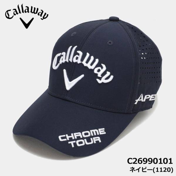 キャロウェイ C26990101 ツアー パンチングメッシュ キャップ ネイビー(1120)  メンズ 帽子 吸汗速乾 機能スベリ CAP CALLAWAY 20p