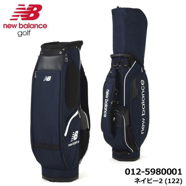 ニューバランス ゴルフ 012-5980001 オックス ロゴアップリケ キャディバッグ ネイビー(122) カート型 9型 new balance golf