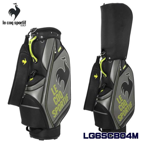 ルコックスポルティフ ゴルフ LG6SCB04M グレー GY00 グラフィックデザイン 軽量 キャディバッグ 9.0型 le coq sportif GOLF 2026 即納