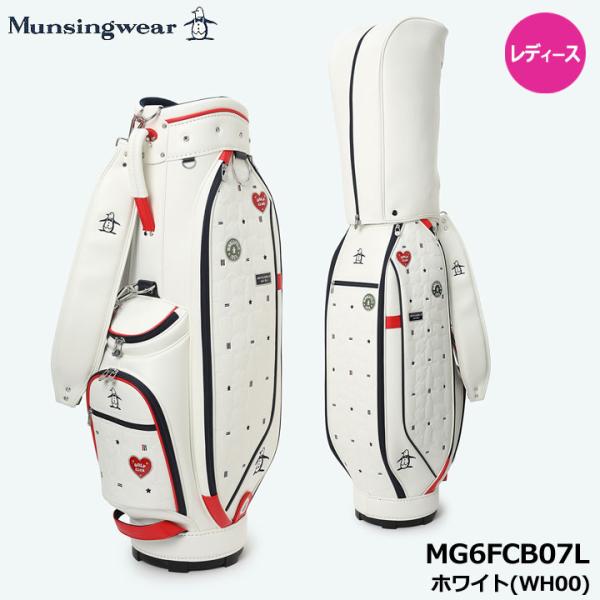 【レディース】【2026モデル】マンシングウェア MG6FCB07L ペンギンキルティング キャディバッグ ホワイト(WH00)  8.5型 Munsingwear 即納