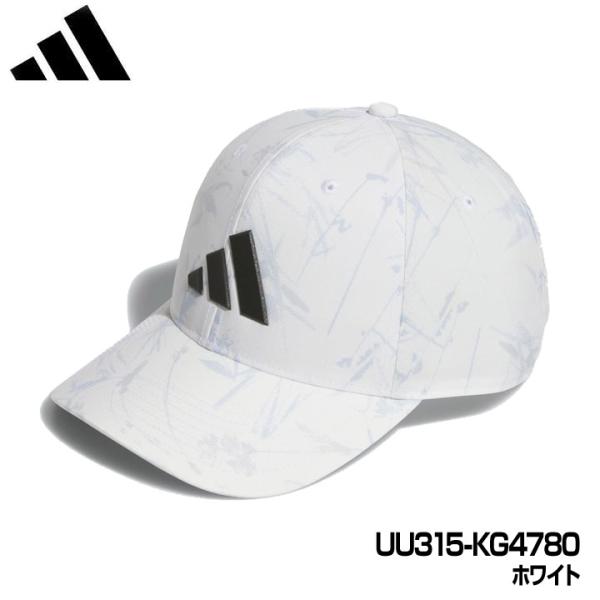アディダス UU315 ツアー プリント スナップバックキャップ ホワイト（kg4780）  adidas GOLF 20p