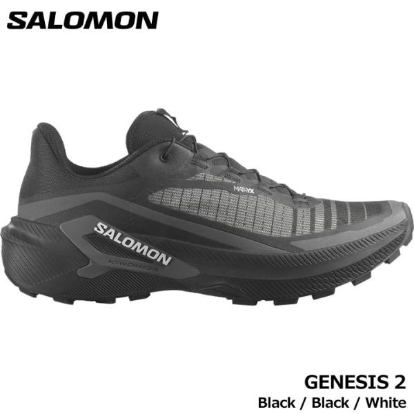 サロモン L49299800 GENESIS 2トレイルランニングシューズ メンズ Black/Black/White トレラン マラソン SALOMON 即納 27.5cm