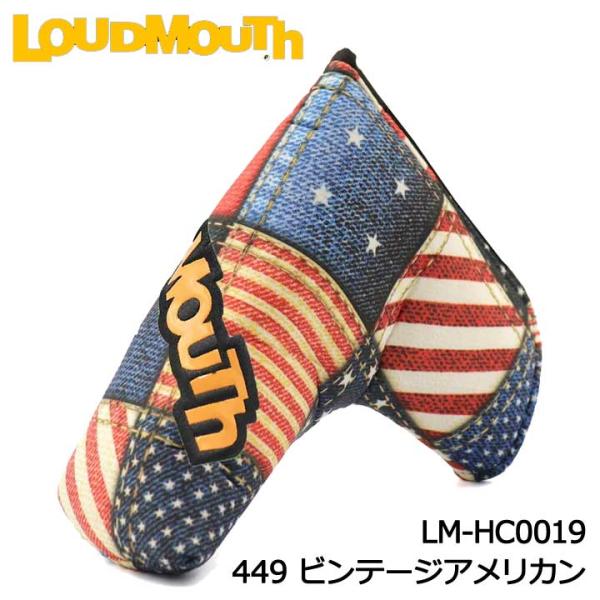 ラウドマウス LM-HC0019/PN パターカバー ヘッドカバー 449 ビンテージアメリカン ピン型用 撥水 軽量生地　Loudmouth　30p