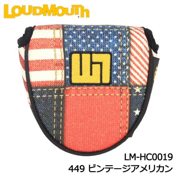 ラウドマウス LM-HC0019/MT パターカバー ヘッドカバー 449 ビンテージアメリカン マレット型用 撥水 軽量生地　Loudmouth　30p