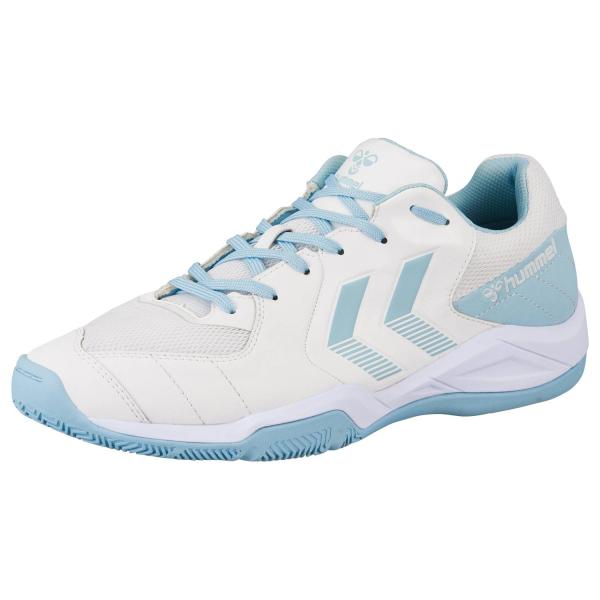 インドアシューター 6　ホワイト×ライトブルー　【hummel|ヒュンメル】ハンドボールシューズhas8045-1067