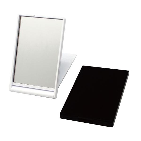 コンパクトサイズで携帯に便利！飽きのこないシンプルなデザインコンパクトミラーは、手の平サイズで携帯に便利なミラー。ワントーンカラーで統一された四角いフォルムは、シンプルながら飽きの来ないデザインです。名入れスペースもたっぷりあるため、PR効...