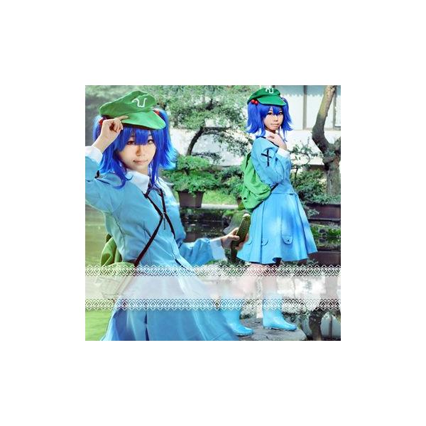 オーダーメイド コスプレ衣装 東方Project 河城にとり ウィッグ オーダーメイド コスプレ衣装 東方Project 河城にとり ウィッグ