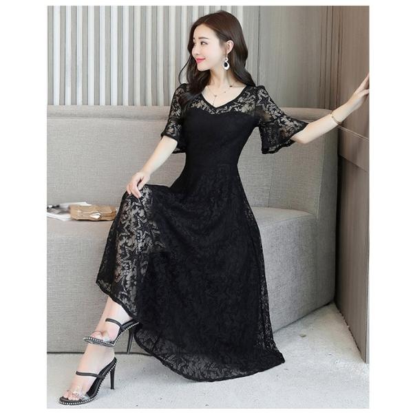 XL 夏 新品 結婚式 パーティードレス 大きいサイズ ロングワンピース レース GIRL DRESS FOR NOW パーティードレス 結婚式 ワンピース レース