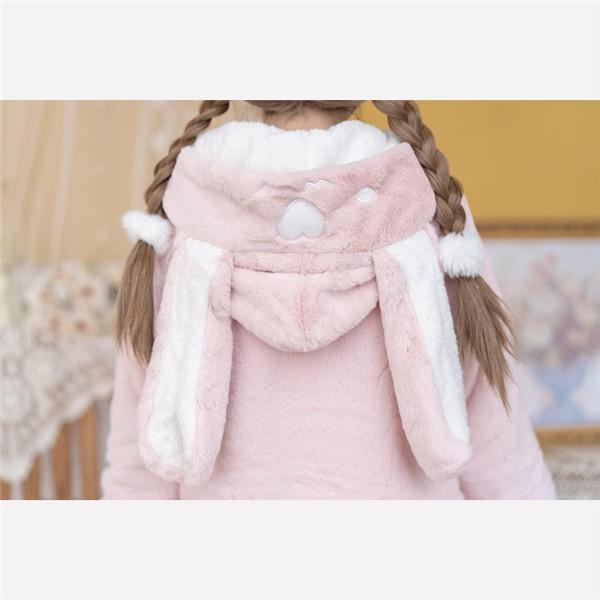 秋冬パーカー ふわふわ もこもこパーカー ピンク うさぎ パーカー かわいい うさ耳 パーカー うさみみパーカー 兎耳パーカー 兎耳付きパーカー ジャケット D9254c0 フルグレース 通販 Yahoo ショッピング