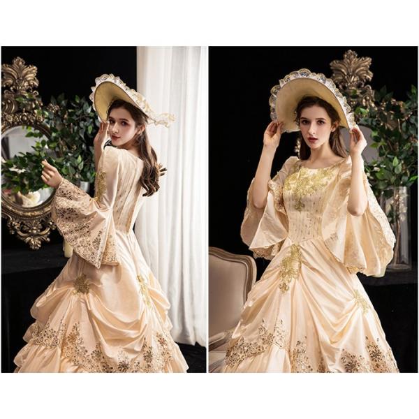 ステージ衣装 貴族風ドレス 貴族ドレス お姫様 カラードレス ロングドレス プリンセスライン オペラ声楽  演奏会ドレス ステージドレス グレー ブルー ブラック パープル シャンパン ピンク ネイビー fullgrace_d9262c0_5