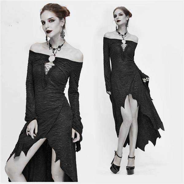 演劇 発表会 演劇 ヴィンテージ オフショルダードレス ドレス 長袖 ゴシック風 文化祭 オフショルダードレス D9326c0 フルグレース 貴族風 文化祭 学園祭 肩出し ワンピース ブラック 編み上げ