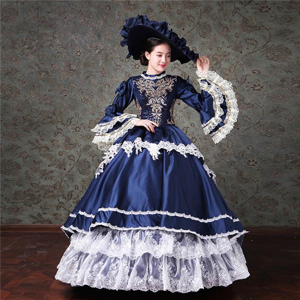 ステージドレス  ハロウィン 舞台服 ステージ衣装 プリンセスライン 演劇 宮廷服ドレス オペラ声楽
