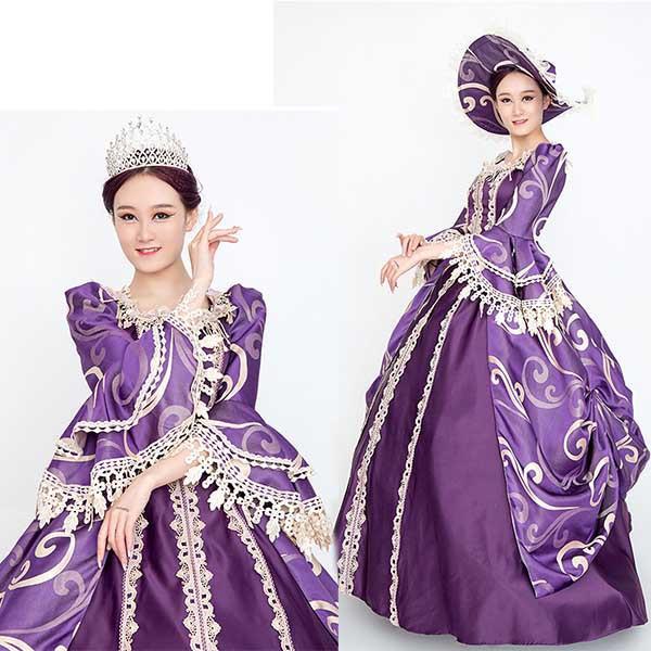 ロココ舞台服 ステージ衣装 プリンセスライン 演劇 ドレス 宮廷服