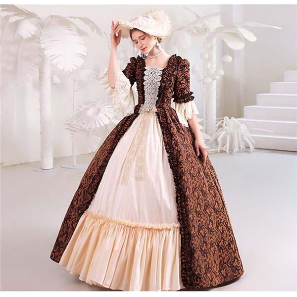 し*ろ様 フリンジが綺麗なラテンのドレス 貴婦人 中世ヨーロッパ お姫様 女王様 ロングドレス カラードレス