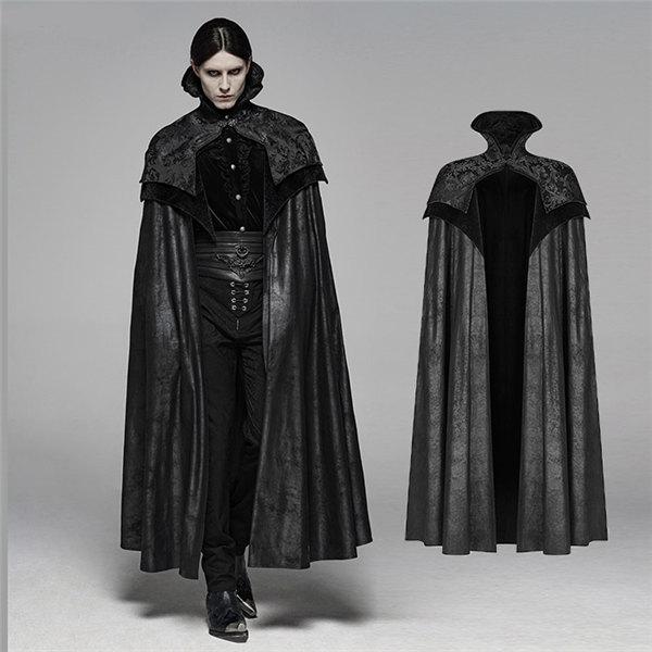 ロングマント 中世 パンク ダーク系 吸血鬼 伯爵 舞台 メンズ ケープ