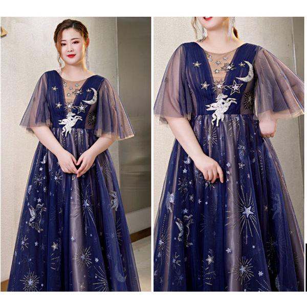 パーティードレス 大きいサイズ 大人 ピアノ 発表会 ロングドレス 演奏