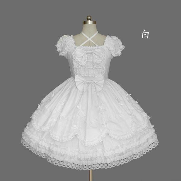 ゴスロリ ワンピース ロリータ ゴシック コスプレ メイド 全7色 衣装