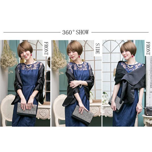 2 wayストール ドレス ストール 春 結婚式 お呼ばれ パーティードレス