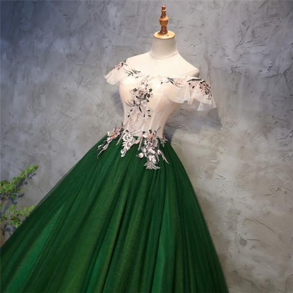 完売⭕️TADASHI SHOJI ケープ緑ワンショルダー ロングドレス演奏会