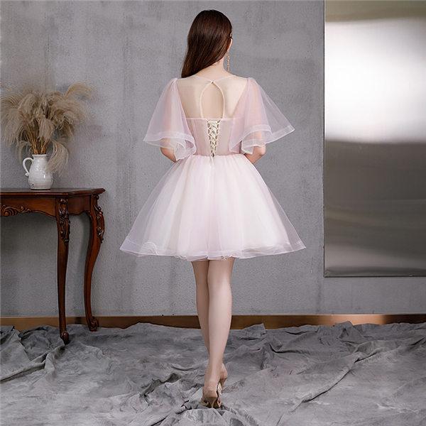 カラードレス 膝丈ドレス パーティードレス ショート丈 演奏会 ピアノ