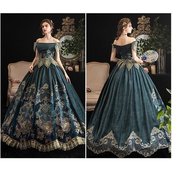 貴族 ステージ衣装 オペラ声楽 中世貴族風 お姫様ドレス 宮廷 オフ