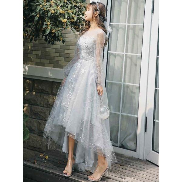 結婚式 パーティー セクシー ロングドレス フィッシュテール パーティードレス フィッシュテール セクシー 背中見え 結婚式