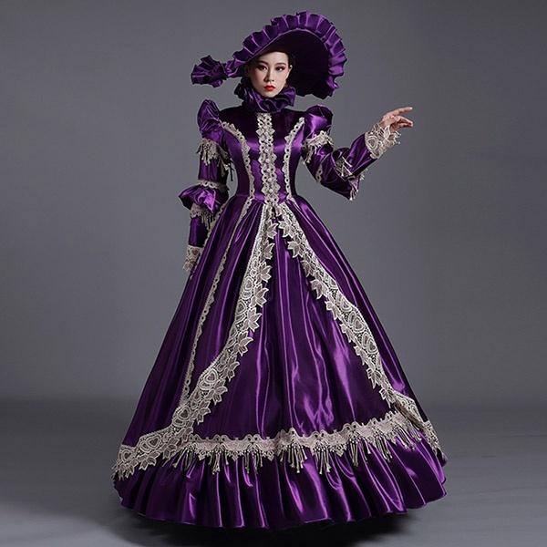 正規新品 ロングドレス お姫様ドレス 中世ヨーロッパ パフスリーブ 貴族風 帽子付き 演奏会 プリンセスライン 舞台衣装 ワンピース イベント 大特価祭 Philshirley Co Uk