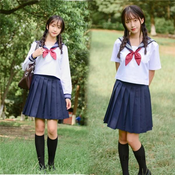 セーラー服 学生服 半袖 長袖 JK制服 紺襟 ブラウス 女子高生 上下 