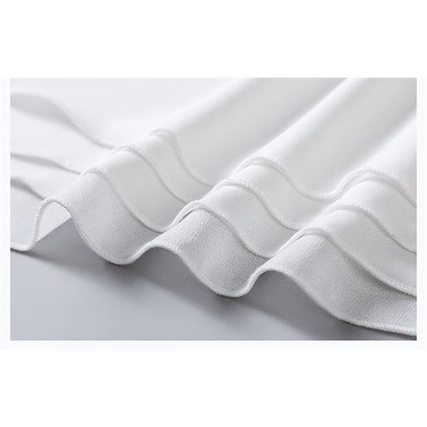 白ワンピース 大人可愛い 夏 Vネック ロング丈 夏ワンピ 半袖 レース