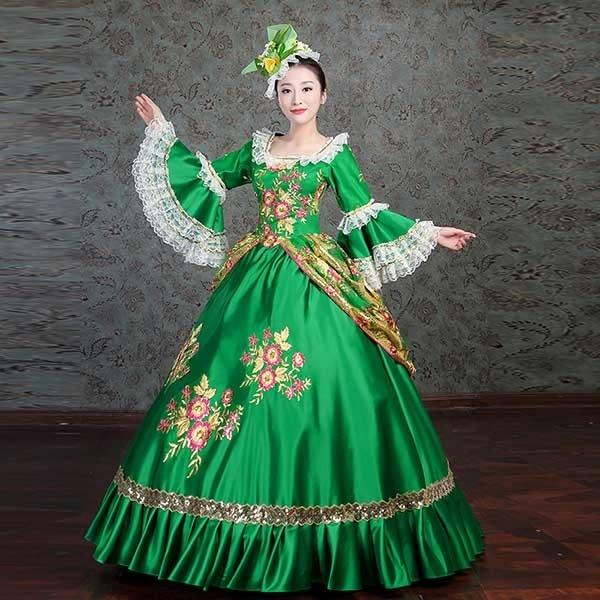 S M L Xl 中世貴族風 お姫様ドレス ステージ衣装 パーティー ドレス ファスナータイプ 演奏会 ロングドレス プリンセスライン De005y6 フルグレース 通販 Yahoo ショッピング