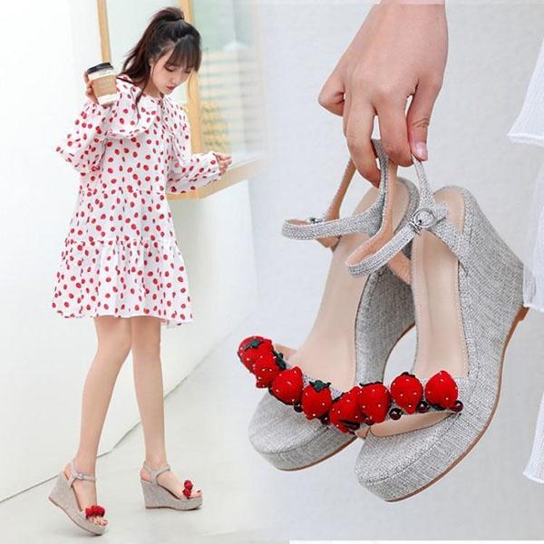 サンダル レディース ウェッジサンダル 厚底 ヒール10cm 大人かわいい シューズ レディース 夏 美脚 靴 女性 ウェッジヒール おしゃれ Df021y6 フルグレース 通販 Yahoo ショッピング