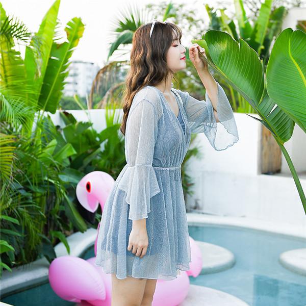 水着 レディース 体型カバー セパレート 大きいサイズ 3点セット