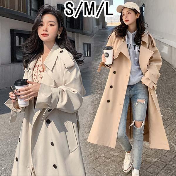 スプリングコート レディース ベルト付き トレンチコート ロング アウター ファッション 長袖 春 カジュアル 韓国風 オフホワイト ベージュ Df058t2 フルグレース 通販 Yahoo ショッピング
