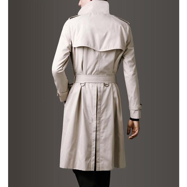 ダブルブレスト 秋コート トレンチコート ベルト付き メンズ ビジネス
