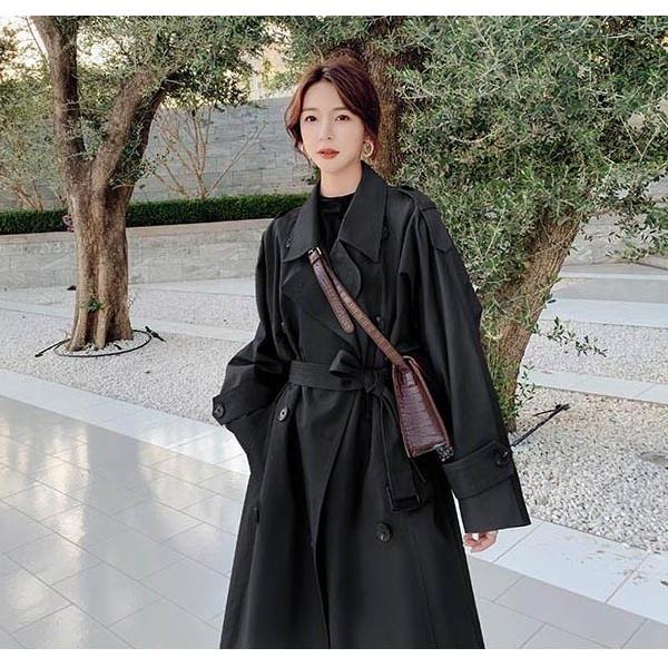 超ロングコート トレンチコート レディース スプリングコート