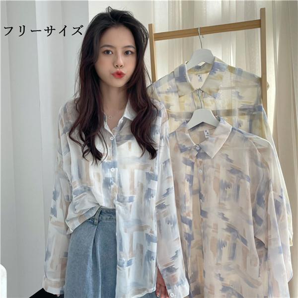 トップス レディース シアーシャツ ブラウス 前開きシャツ 長袖 トップス レディース シアーシャツ ブラウス 前開きシャツ 長袖