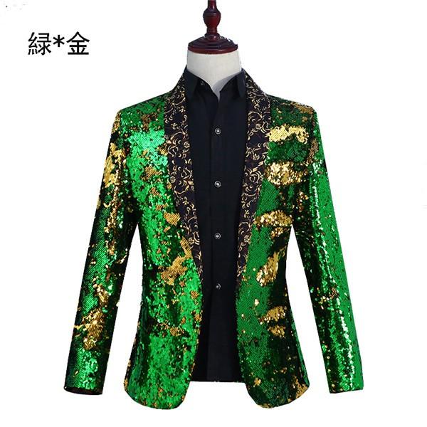 ジャケット（単品） ステージ衣装 メンズ スパンコール ダンス衣装