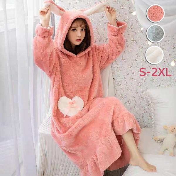 ルームウェア もこもこパジャマ ワンピース レディース 冬 かわいい