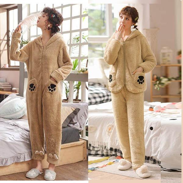 もこもこ パジャマ うさぎ 着ぐるみ オールインワン フード付 2タイプ かわいい 動物 ルームウェア 部屋着 女性 連体パジャマ Dh054c0 フルグレース 通販 Yahoo ショッピング