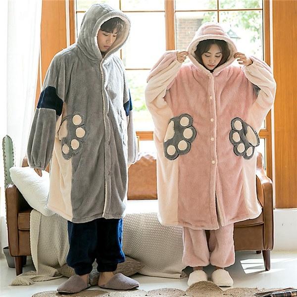 パジャマ 着る毛布 ペアパジャマ 寝間着 寝巻き ルームウェア 結婚祝い プレゼント もこもこ 裏起毛 上下セット 韓国 暖かい 厚手 防寒 Dh850g4 フルグレース 通販 Yahoo ショッピング