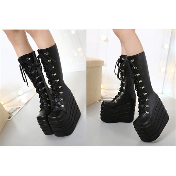 えも　スパイク付き厚底ロングブーツ　dollskill えも スパイク付き厚底ロングブーツ dollskill えも スパイク付き厚底