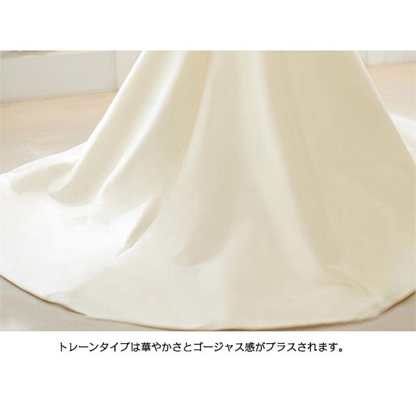 サテン オーガンザ　シンプル ロングトレーンドレス サテン オーガンザ シンプル ロングトレーンドレス ドレス