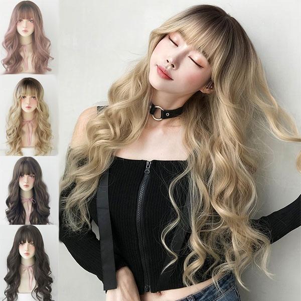 ウィッグ かつら ウェーブ 女性 ロング 普段使い フルウィッグ