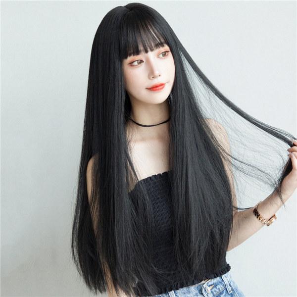 ロング 自然 ウイッグ 人毛100% レディース 黒髪 フルウイッグ 全頭かつら 自然 ふんわり ストレート つけ毛 エクステ 人毛ウイッグ カツラ コスプレ 小顔 ナチュラル 黒髪 ウィッグ ロング ストレート 可愛い フルウィッグ かつら 自然